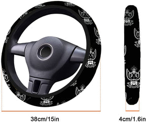 33rd Degree Scottish Rite Steering Wheel Cover - Wings Up White & Gold - Bricks Masons