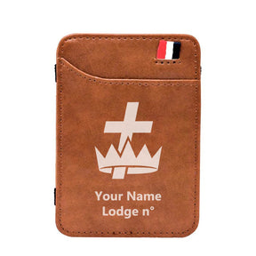 Knights Templar Commandery Wallet - Black & Brown - Bricks Masons