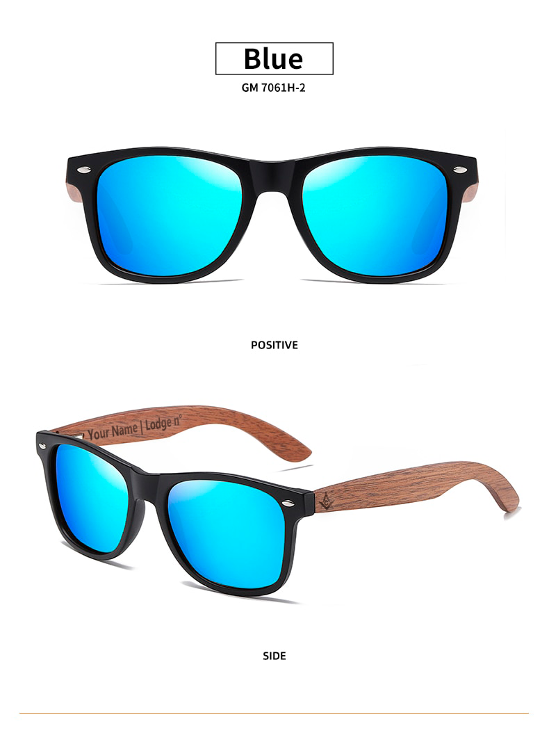 Master Mason Blue Lodge Sunglasses - UV Protection - Bricks Masons