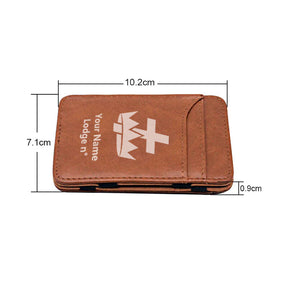 Knights Templar Commandery Wallet - Black & Brown - Bricks Masons