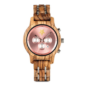 OES Wristwatch - Various Wood Colors - Bricks Masons