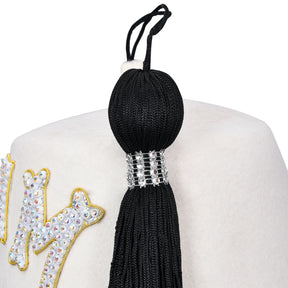 DOI PHA Fez Hat - White With Rhinestones (row options) - Bricks Masons