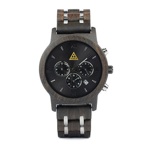 Royal Arch Chapter Wristwatch - Various Wood Colors - Bricks Masons