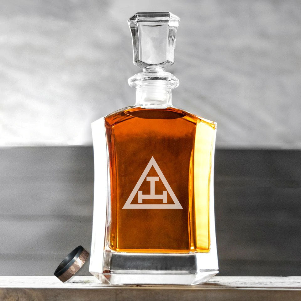 Royal Arch Chapter Decanter - 23 oz. Whiskey Glass - Bricks Masons