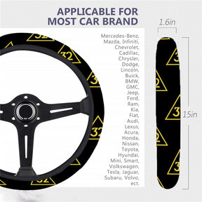 32nd Degree Scottish Rite Steering Wheel Cover - White & Gold - Bricks Masons