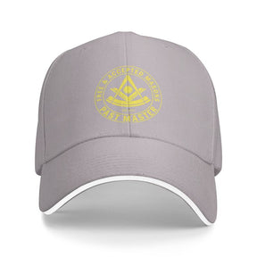 Past Master Blue Lodge Baseball Cap - Free & Accepted Mason Adjustable - [Multiple Colors] - Bricks Masons