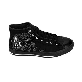 Master Mason Blue Lodge Sneaker - High-Top Black - Bricks Masons