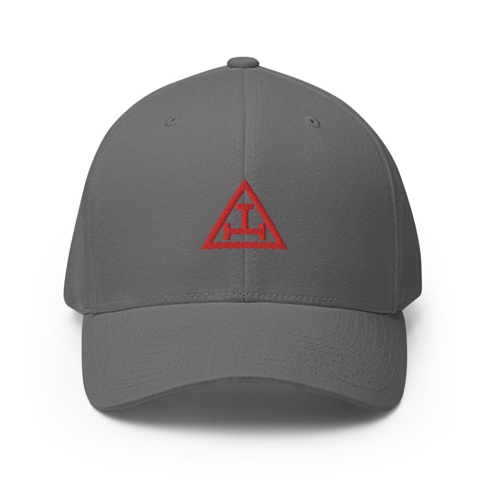 Royal Arch Chapter Baseball Cap - Red Triple Tau Embroidery - Bricks Masons