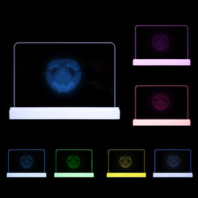 Grand Master Blue Lodge LED Sign - 3D Glowing light - Bricks Masons