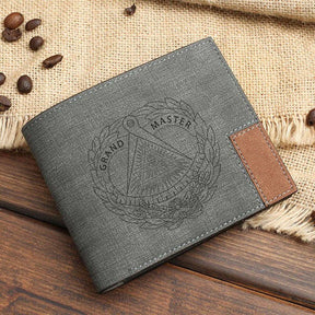 Grand Master Blue Lodge Wallet - Leather Various Colors - Bricks Masons