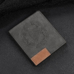 Grand Master Blue Lodge Wallet - Leather Various Colors - Bricks Masons