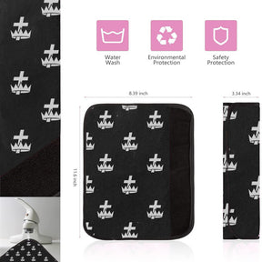 Knights Templar Commandery Seatbelt Cover - White & Gold - Bricks Masons