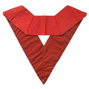 28th Degree Scottish Rite Collar - Plain Wide Red Moire - Bricks Masons