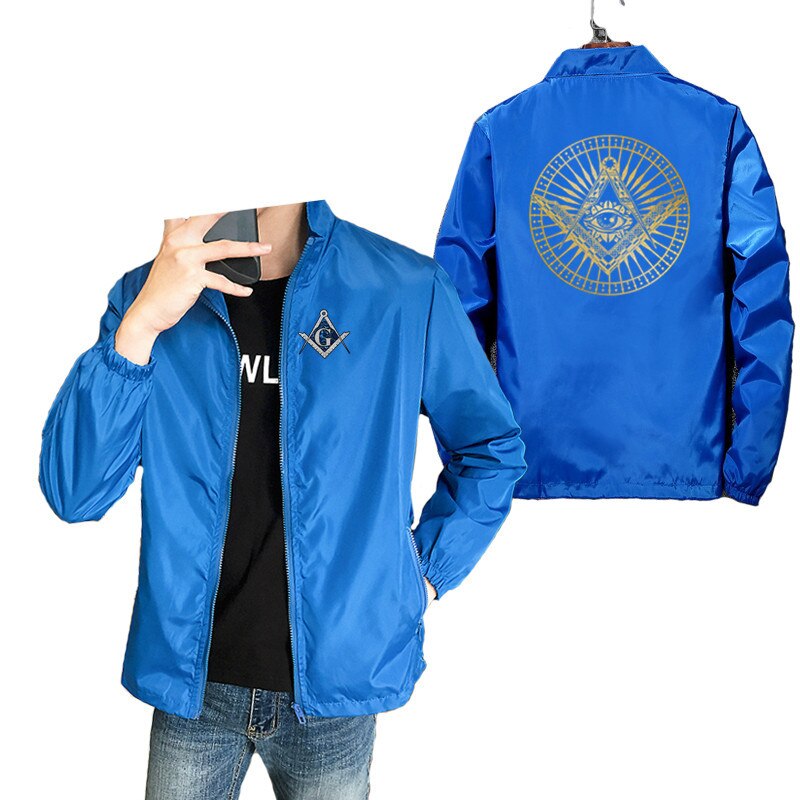 Master Mason Blue Lodge Jacket - Compass And Square All Seeing Eye (Multiple Colors) - Bricks Masons