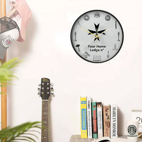 Order Of Malta Commandery Clock - Frame with LED - Bricks Masons