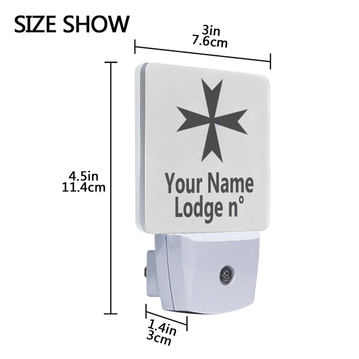 Order Of Malta Commandery  LED Sign - 2 Pieces Plug-in - Bricks Masons
