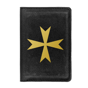 Order Of Malta Commandery Wallet - Black & Brown - Bricks Masons