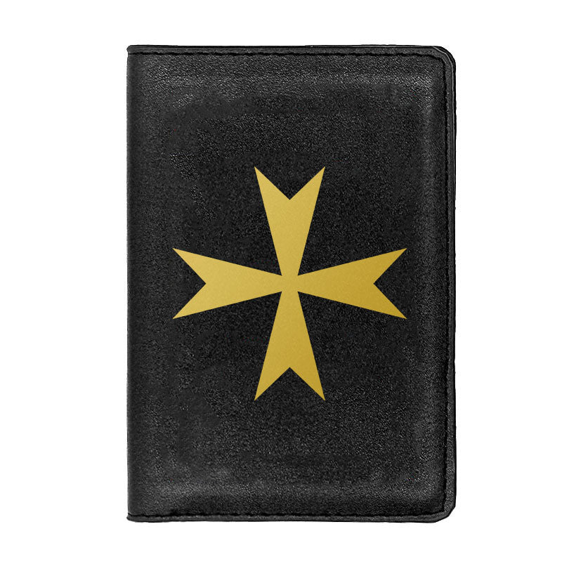 Order Of Malta Commandery Wallet - Black & Brown - Bricks Masons