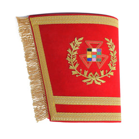 Past Grand High Priest Royal Arch Chapter Cuff - Red Velvet With Gold Fringe - Bricks Masons