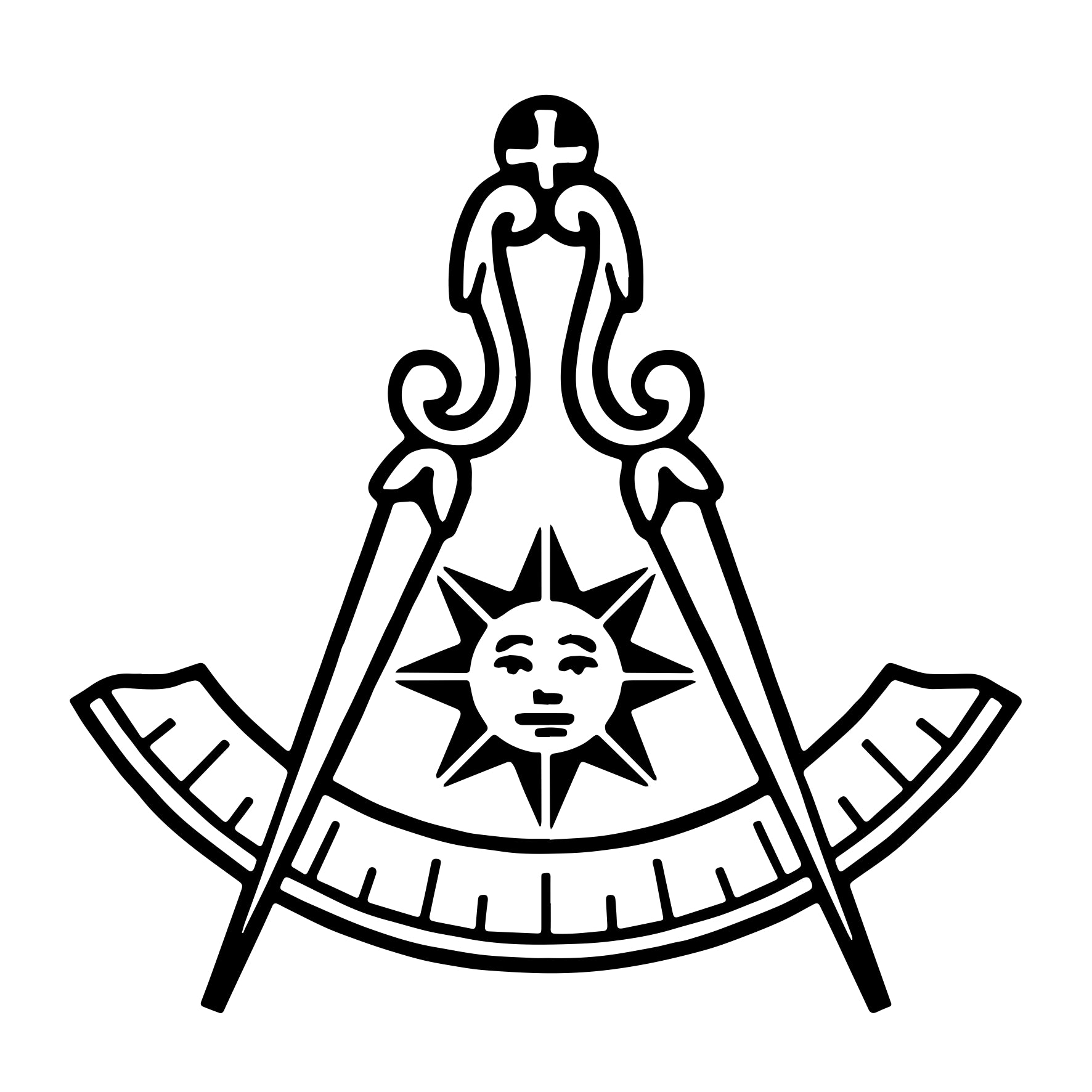 Past Master Blue Lodge California Regulation Chess Set - 15.7" (40cm) - Bricks Masons