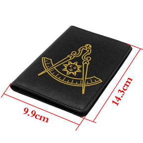 Past Master Blue Lodge California Regulation Wallet - Black & Brown - Bricks Masons