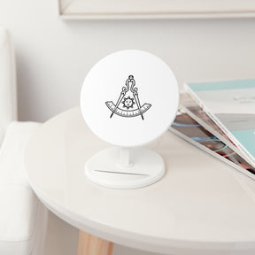 Past Master Blue Lodge California Regulation Wireless Charger - White - Bricks Masons