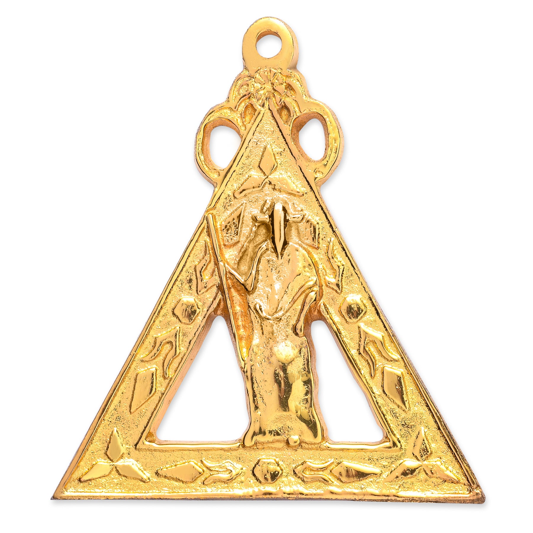 Principal Sojourner Royal Arch Chapter Officer Collar Jewel - Gold Metal - Bricks Masons