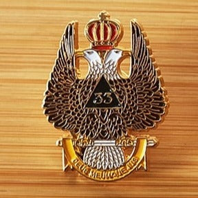 33rd Degree Scottish Rite Lapel Pin - Ancient and Accepted - Bricks Masons