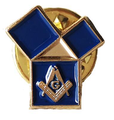 Master Mason Blue Lodge Lapel Pin - The 47th Problem of Euclid - Bricks Masons