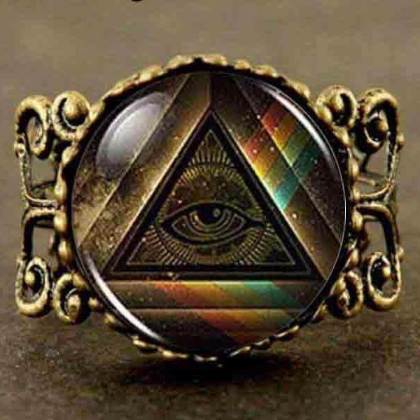 Eye of Providence Ring - Resizable - Bricks Masons