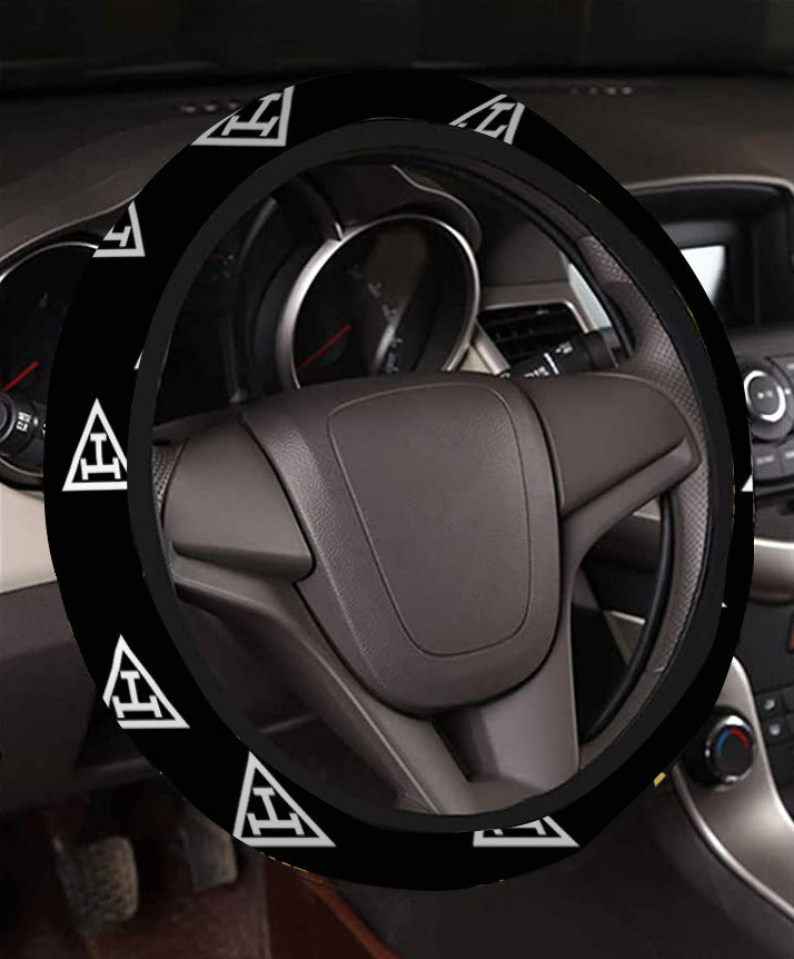 Royal Arch Chapter Steering Wheel Cover - White & Gold - Bricks Masons