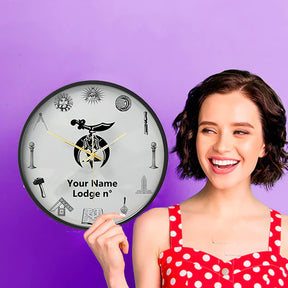 Shriners Clock - Frame with LED - Bricks Masons