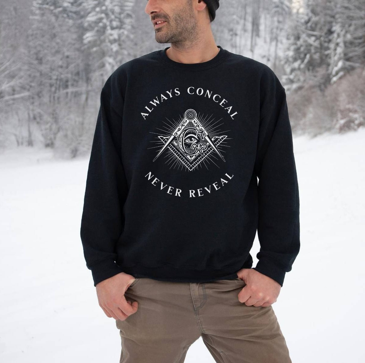 Master Mason Blue Lodge Sweatshirt - Always Conceal Never Reveal - Bricks Masons