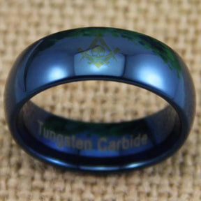 Widows Sons Ring - Blue Dome Tungsten - Bricks Masons